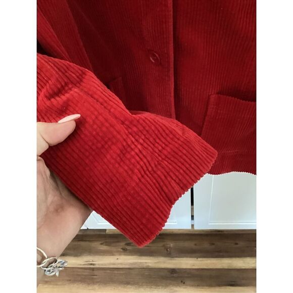 J. Jill  Womens Corduroy Jacket Blazer Sz L Button Up Pockets - Picture 3 of 8